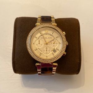 Michael Kors Women's Parker Gold Tortoise Watch MK5688